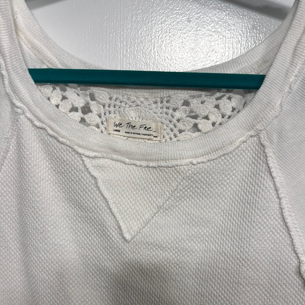 EUC We The Free White Textured Top